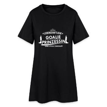 Leidenschaftliche Prinzessin Goalie - Frauen T-Shirt-Kleid - Schwarz - Vorne