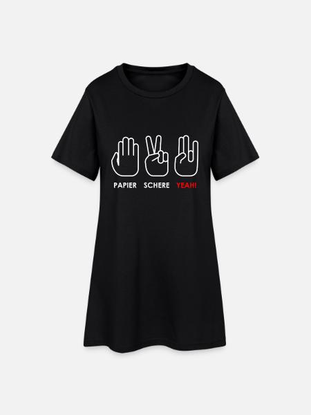 Tuning 02 - Frauen T-Shirt-Kleid - Schwarz
