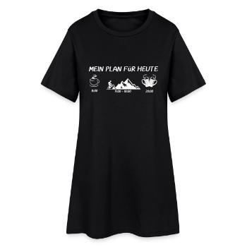 MEIN PLAN FüR HEUTE- mountainbiken mtb - Frauen T-Shirt-Kleid - Schwarz - Vorne