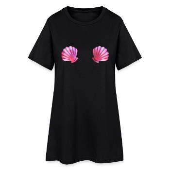 Costume de sirène soutien-gorge coque coquilles de - Robe T-shirt Femme - noir - Devant