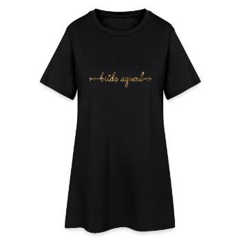 bride_squad_gold_arrow - Frauen T-Shirt-Kleid - Schwarz - Vorne