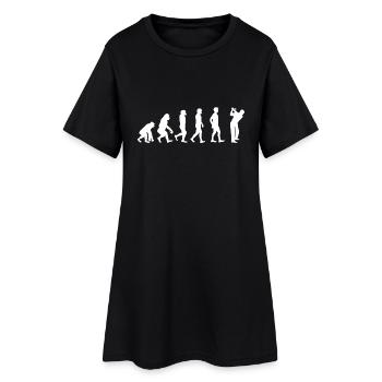 Evolution Golf - Frauen T-Shirt-Kleid - Schwarz - Vorne