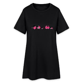 Evolution erfahren - Frauen T-Shirt-Kleid - Schwarz - Vorne