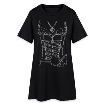 Dirndl - blanc - Robe T-shirt Femme - noir - Devant