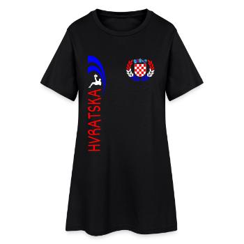 Football de Croatie - Robe T-shirt Femme - noir - Devant