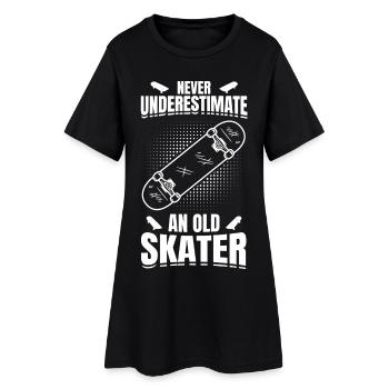 Skateboarding Grandpa - Women’s T-Shirt Dress - black - Front