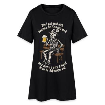 Wherever I go and stand, my bones hurt - Skeleton - Women’s T-Shirt Dress - black - Front