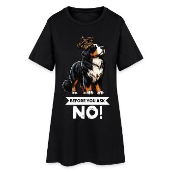 Avant de demander les chiens de montagne bernois - Robe T-shirt Femme - noir - Devant