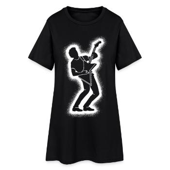 Guitariste, guitariste, garçons, hommes, guitare - Robe T-shirt Femme - noir - Devant