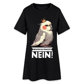 Avant de demander aux calopsittes - Robe T-shirt Femme - noir - Devant