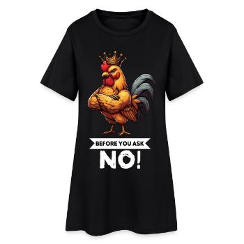 Before You Ask Chickens Chicken Chicken Lover - Women’s T-Shirt Dress - black - Front