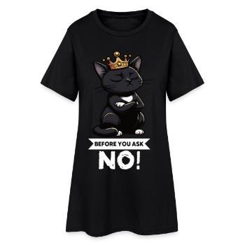 Before You Ask Cat Cat Cat Lover Kitty - Women’s T-Shirt Dress - black - Front