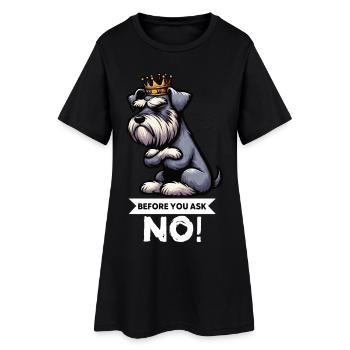 Avant que vous ne demandiez Schnauzer Riesenschnauzer - Robe T-shirt Femme - noir - Devant