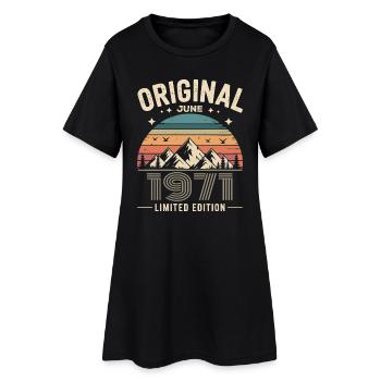 juin 1971 – Légende des sommets et montagnes - Robe T-shirt Femme - noir - Devant