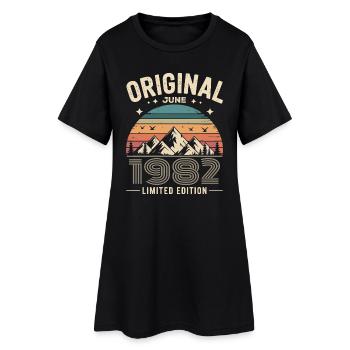 juin 1982 – Légende des sommets et montagnes - Robe T-shirt Femme - noir - Devant