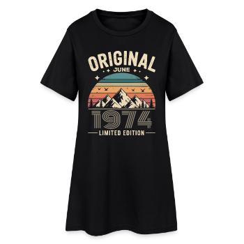 juin 1974 – Légende des sommets et montagnes - Robe T-shirt Femme - noir - Devant