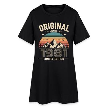 juin 1981 – Légende des sommets et montagnes - Robe T-shirt Femme - noir - Devant