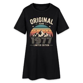 juin 1977 – Légende des sommets et montagnes - Robe T-shirt Femme - noir - Devant