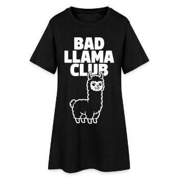 Bad Llama Club – Cheeky Llama - Women’s T-Shirt Dress - black - Front