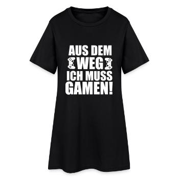 Aus dem Weg Gamer Shirt - Frauen T-Shirt-Kleid - Schwarz - Vorne