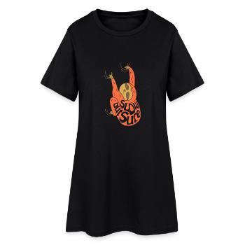 Paresse lente mais sûre - Robe T-shirt Femme - noir - Devant