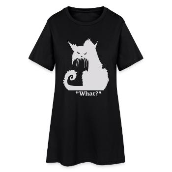 Quelle chemise drôle de chat - Robe T-shirt Femme - noir - Devant