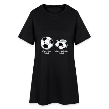 T-shirt drôle de football - Robe T-shirt Femme - noir - Devant