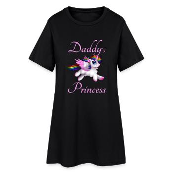 Papa Princesse Papa Princesse Unicorn Design - Robe T-shirt Femme - noir - Devant