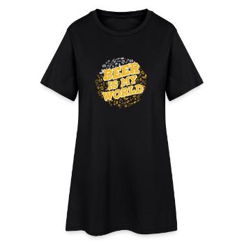 Chemise brasseur d'alcool cool Craft Beer World - Robe T-shirt Femme - noir - Devant
