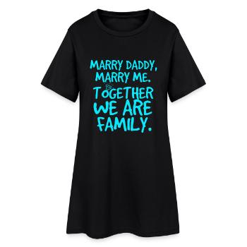 Marry papa, proposition de mariage - Robe T-shirt Femme - noir - Devant