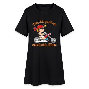 CD - wenn ich groß bin werde ich Biker - Motorrad - Frauen T-Shirt-Kleid - Schwarz - Vorne