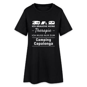 Therapie Capalonga - Frauen T-Shirt-Kleid - Schwarz - Vorne