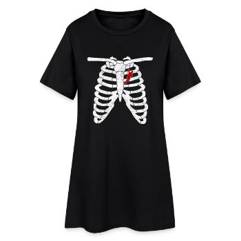 Handball Handballer Geschenk Geschenkidee - Frauen T-Shirt-Kleid - Schwarz - Vorne
