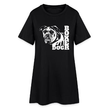Boxer allemand - chien boxeur allemand - Robe T-shirt Femme - noir - Devant