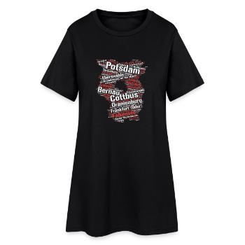 Land de Brandebourg: les villes dans les grandes lignes - Robe T-shirt Femme - noir - Devant