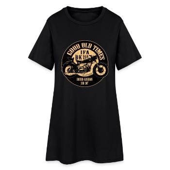 Bon vieux temps - Robe T-shirt Femme - noir - Devant