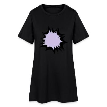 Comic speech bubble explosion - Women’s T-Shirt Dress - black - Front