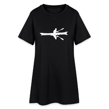 Silhouette Weiß Seekajak - Frauen T-Shirt-Kleid - Schwarz - Vorne