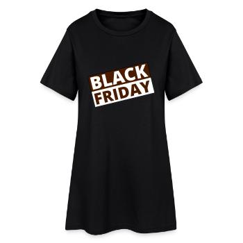 Black Friday - Frauen T-Shirt-Kleid - Schwarz - Vorne
