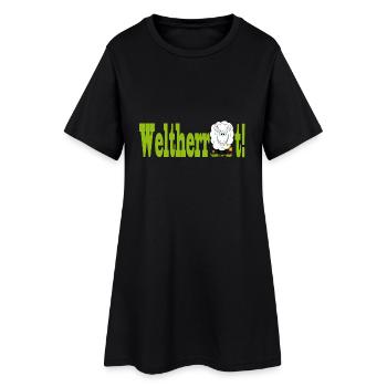 Weltherrschaft - Schaf - Frauen T-Shirt-Kleid - Schwarz - Vorne