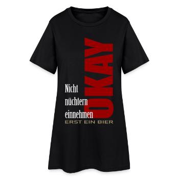 NE PRENEZ PAS DE JEÛNE Ok d’abord une bière - Robe T-shirt Femme - noir - Devant