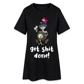 Autolaveuse industrielle humoristique sur le thème de la saleté - Robe T-shirt Femme - noir - Devant