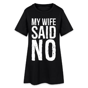 ma femme a dit non - Robe T-shirt Femme - noir - Devant