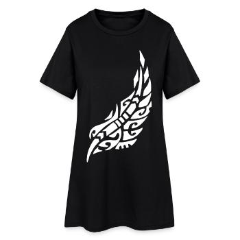 White Bird Feather - Women’s T-Shirt Dress - black - Front