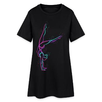Gymnastique Adolescents - Gymnastes Gymnastique au sol Gymnastique artistique - Robe T-shirt Femme - noir - Devant
