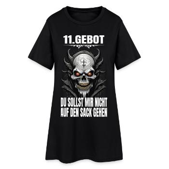 11e Commandement : Tu ne m’énerveras pas - Robe T-shirt Femme - noir - Devant