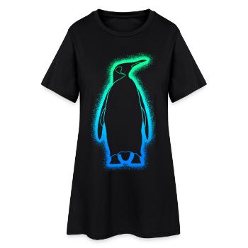 Pinguine Jungen Herren Kinder Pinguin - Frauen T-Shirt-Kleid - Schwarz - Vorne