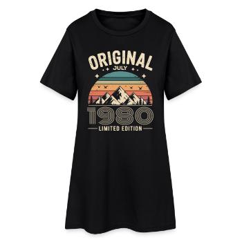 juillet 1980 – Légende des sommets et montagnes - Robe T-shirt Femme - noir - Devant
