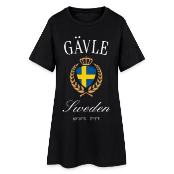 Couronne des armoiries de Gävle Suède – Souvenir de voyage - Robe T-shirt Femme - noir - Devant