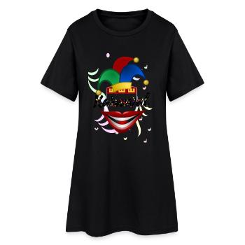 carnaval - Robe T-shirt Femme - noir - Devant